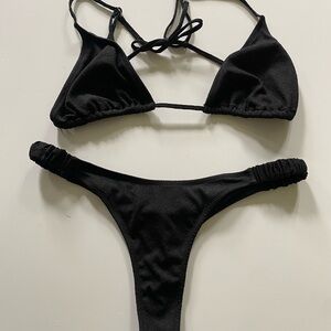 Black Women's Thong Bikini Set NWOT